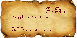 Polyák Szilvia névjegykártya