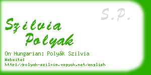 szilvia polyak business card