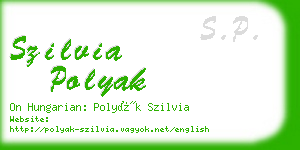 szilvia polyak business card